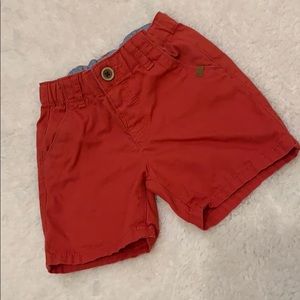 Zara BabyBoy 6/9 month deep orange shorts